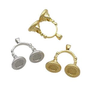 Copper ShowerHead Pendant Mixed, approx 25mm [FN31709]