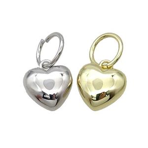 Copper Heart Pendant Mixed, approx 13mm [FN31712]