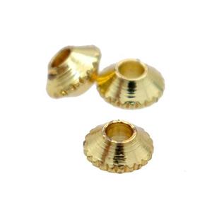 Copper Bicone Spacer Beads 18K Gold Plated, approx 4mm [FN31847]