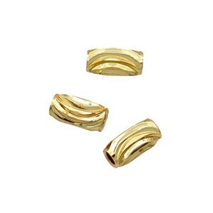 Copper Tube Beads 18K Gold Plated, approx 3x6mm [FN31857]