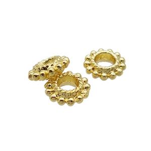 Alloy Flower Spacer Beads 18K Gold Plated, approx 8mm [FN31873]