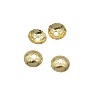 Copper BeadCap 18K Gold Plated, approx 4mm [FN31874]