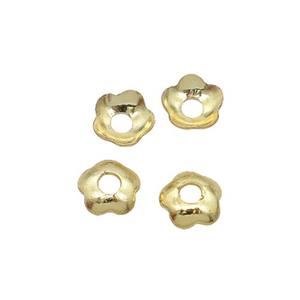 Copper BeadCap 18K Gold Plated, approx 4mm [FN31875]
