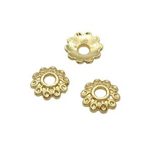 Alloy Bead Caps 18K Gold Plated, approx 6mm [FN31880]