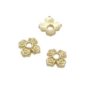 Alloy Bead Caps 18K Gold Plated, approx 7mm [FN31883]