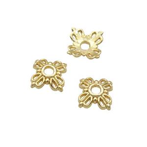 Alloy Bead Caps 18K Gold Plated, approx 8mm [FN31884]