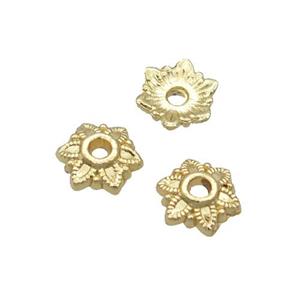 Alloy Bead Caps 18K Gold Plated, approx 7.5mm [FN31885]
