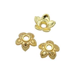 Alloy Bead Caps 18K Gold Plated, approx 7.5mm [FN31886]
