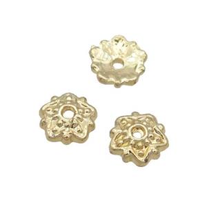 Alloy Bead Caps 18K Gold Plated, approx 7.5mm [FN31889]