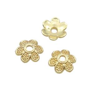 Alloy Bead Caps 18K Gold Plated, approx 8mm [FN31890]