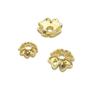 Alloy Bead Caps 18K Gold Plated, approx 8mm [FN31894-8MM]