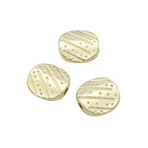 Alloy Circle Button Beads 18K Gold Plated, approx 10mm [FN31895]