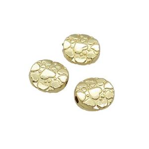 Alloy Circle Beads 18K Gold Plated, approx 10mm [FN31896]