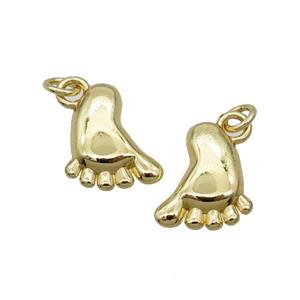 Alloy Babyfeet Pendant 18K Gold Plated, approx 10x12mm [FN31906]