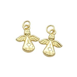 Alloy Angel Pendant 18K Gold Plated, approx 13mm [FN31909]