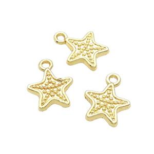 Alloy Starfish Pendant 18K Gold Plated, approx 12mm [FN31913]
