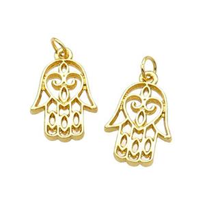 Alloy Hamsahand Pendant 18K Gold Plated, approx 13-18mm [FN31920]