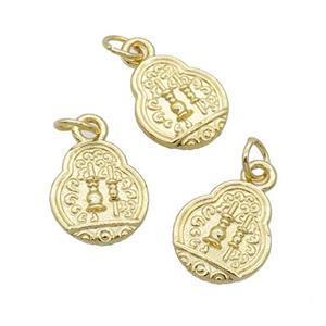 Alloy Charm Pendant 18K Gold Plated, approx 11-12mm [FN31928]