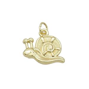 Alloy Snail Pendant 18K Gold Plated, approx 13-17mm [FN31930]