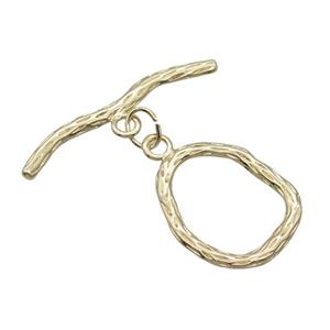 Copper Toggle Clasp Unfade 18K Gold Plated, approx 25-30mm, 48mm [FN32041]