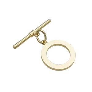 Copper Toggle Clasp Unfade 18K Gold Plated, approx 16mm, 23mm [FN32042]