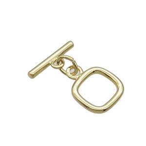 Copper Toggle Clasp Unfade 18K Gold Plated, approx 14mm, 17mm [FN32044]