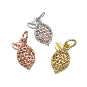 Copper Pineapple Pendant Pave Zircon Mixed, approx 7-12mm [FN32413]