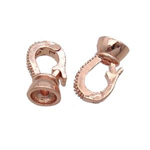 Copper Clasp Pave Zircon Rose Gold, approx 8-13mm [FN32568]