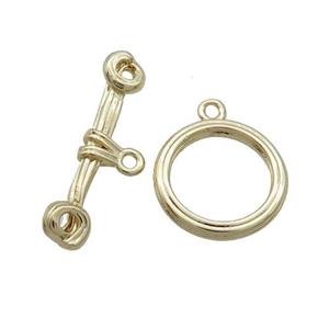 Copper Toggle Clasp Gold Plated, approx 14mm, 22mm length [FN33349]