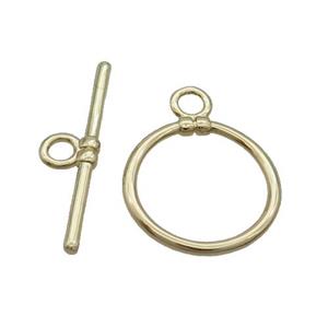 Copper Toggle Clasp Gold Plated, approx 15.5mm, 22mm length [FN33351]