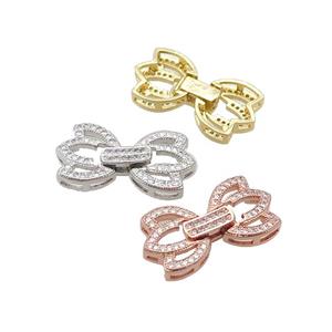 Copper Clasp Pave Zircon Mixed, approx 12.5-23mm [FN33372]