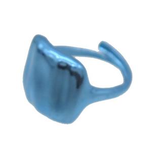 Copper Ring With Blue Lacquered Adjustable, approx 15-18mm, 18mm dia [FN33567]