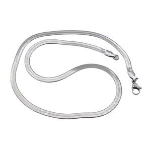 Copper Necklace Chain Snake Platinum Plated, approx 4mm, 44cm length [FN33599]