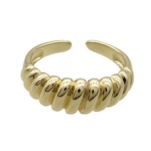 Copper Ring Gold Plated, approx 7mm, 18mm dia [FN33609]
