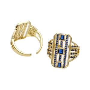 Copper Ring Pave Zircon Gold Plated, approx 20mm, 18mm dia [FN33674]