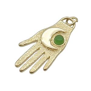 Copper Hand Charm Pendant Moon Gold Plated, approx 16-32mm [FN34035]