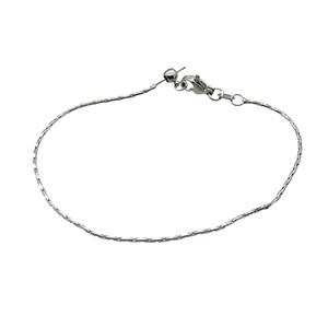 Copper Bracelet Chain Platinum Plated, approx 1.0mm, 18cm length [FN34290]