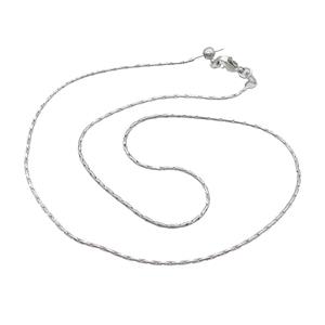 Copper Necklace Chain Platinum Plated, approx 1.0mm, 43cm length [FN34292]