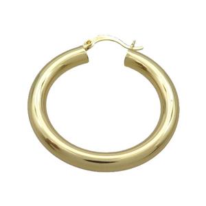 Copper Latchback Earring Gold Plated, approx 40mm dia [FN34372]