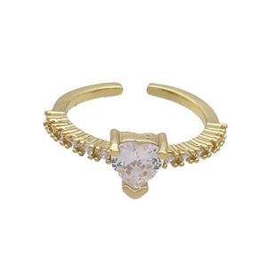 Copper Rings Pave Zircon Gold Plated, approx 7mm, 18mm dia [FN34407]