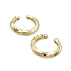 Copper Clip Earring Gold Plated, approx 19mm dia [FN34447]