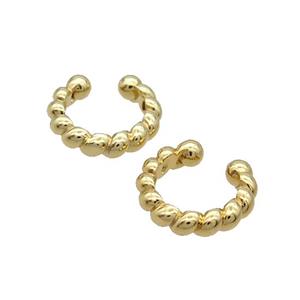 Copper Clip Earring Gold Plated, approx 19mm dia [FN34448]