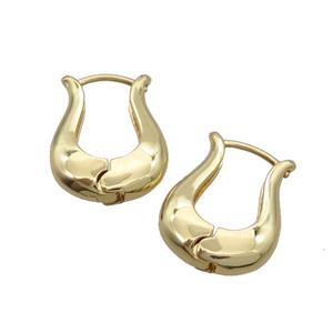 Copper Latchback Earring Gold Plated, approx 16-20mm [FN34668]