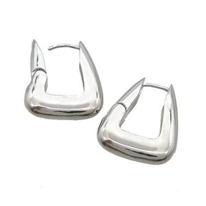 Copper Latchback Earring Platinum Plated, approx 20-24mm [FN34669]