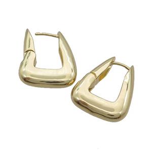 Copper Latchback Earring Gold Plated, approx 20-24mm [FN34670]