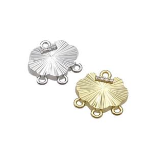 Copper Connector Pave Zircon Mixed, approx 12.5-13.5mm [FN34709]