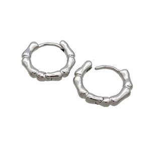 Copper Hoop Earring Platinum Plated, approx 15mm [FN35651]