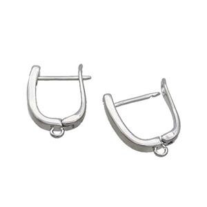 Copper Latchback Earring Platinum Plated, approx 12-16mm [FN35656]