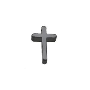 Copper Cross Pendant Black Plated, approx 8-13mm [FN35752]