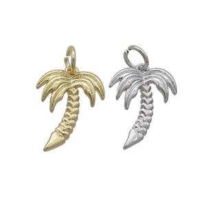 Copper Coconut Tree Pendant Mixed, approx 12-16mm [FN35799]